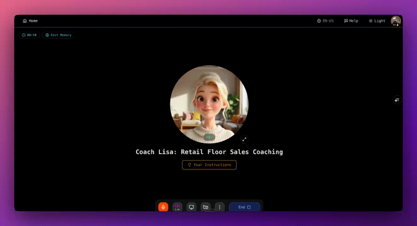 Multimodal coaching with AI-generated visuals during sales practice
